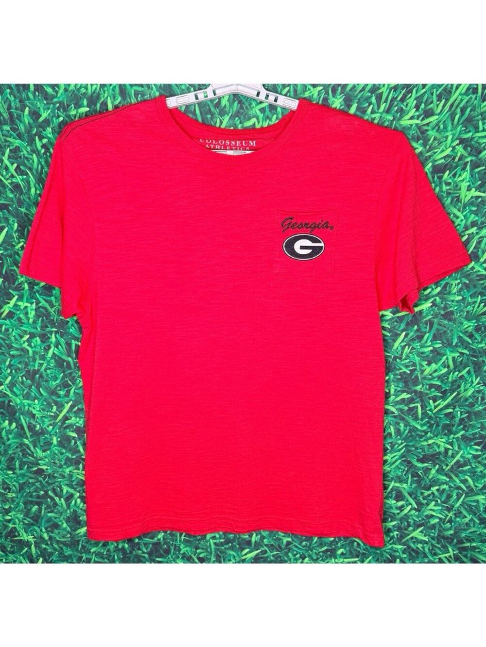 Georgia Bulldogs UGA Dawgs Red Short Sleeve T-Shirt Men’s XL Front Pocket